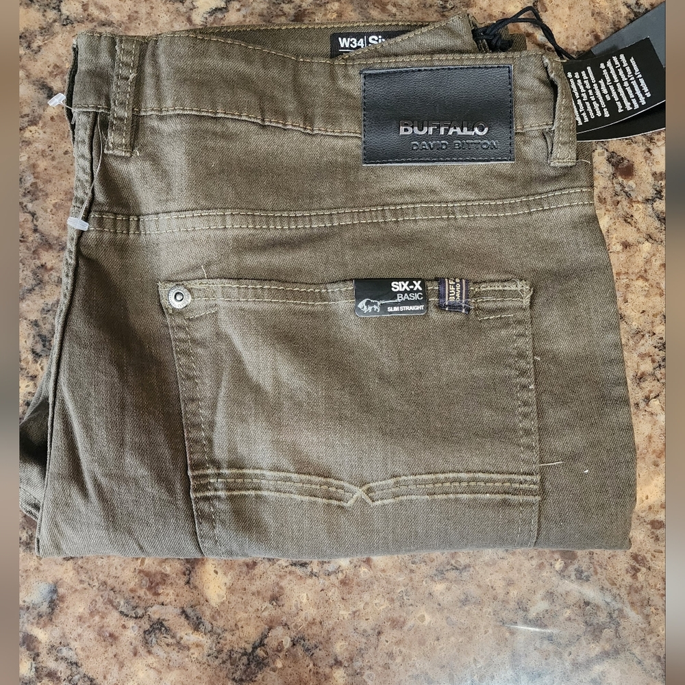 Buffalo David Bitton Olive Green Jeans
